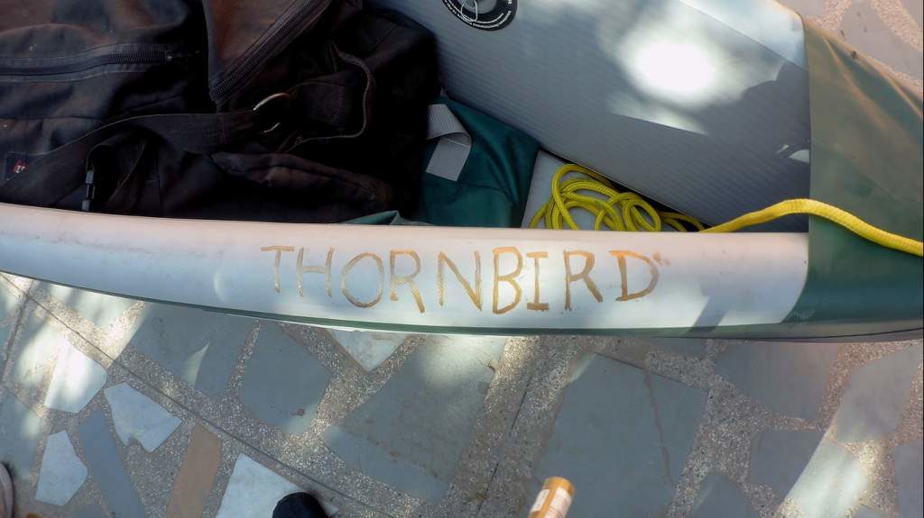 Oct 02 - The canoe is now called THORNBIRD