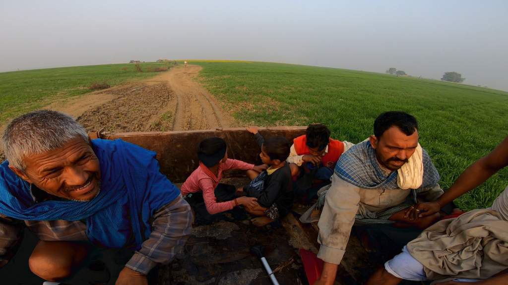 A tractor ride to the roadhead